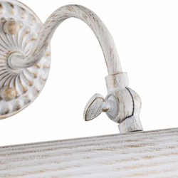 Casa Padrino Art Nouveau Metal Wall Lamp White / Gold 35.9 cm - Reading Lamp