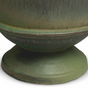 Casa Padrino Luxus Barock Keramik Blumentopf Grün Ø 57,5 x H. 54 cm - Garten Deko