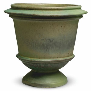 Casa Padrino vaso da fiori barocco di lusso in ceramica verde Ø 57,5 ​​x A. 54 cm