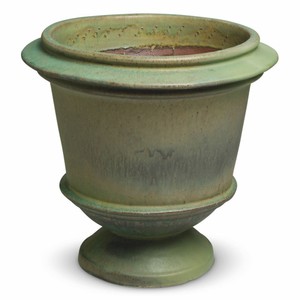 Casa Padrino Luxus Barock Keramik Blumentopf Grün Ø 57,5 x H. 54 cm - Garten Deko