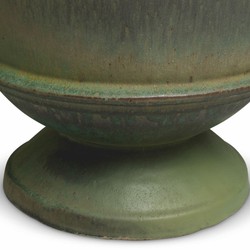 Runder Luxus Barock Keramik Blumentopf Pflanzentopf Grün