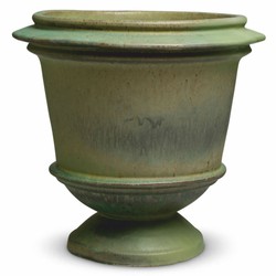 Runder Luxus Barock Keramik Blumentopf Pflanzentopf Grün