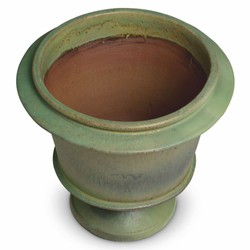 Runder Luxus Barock Keramik Blumentopf Pflanzentopf Grün