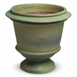 Runder Luxus Barock Keramik Blumentopf Pflanzentopf Grün