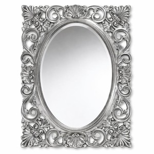 Casa Padrino espejo de pared barroco de lujo plata Al. 95 cm - Muebles barrocos - Hecho en Italia