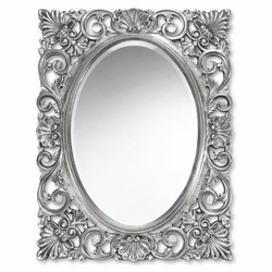 Casa Padrino espejo de pared barroco de lujo plata Al. 95 cm - Muebles barrocos - Hecho en Italia