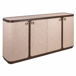 Casa Padrino buffet de luxe en chêne avec 4 portes marron 180 cm - Mobilier de luxe
