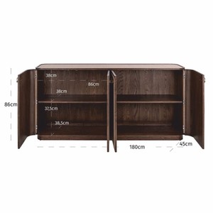 Casa Padrino Luxus Eichenholz Sideboard mit 4 Türen Braun 180 cm - Luxus Möbel