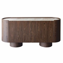 Casa Padrino buffet de luxe avec 2 portes et plateau en céramique marron / crème 160 cm