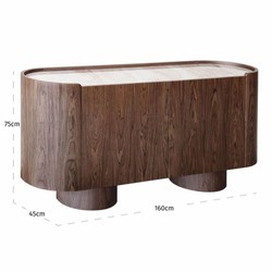 Casa Padrino buffet de luxe avec 2 portes et plateau en céramique marron / crème 160 cm
