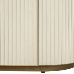 Casa Padrino Luxury Sideboard with 4 Doors and Ceramic Top White / Brass 192 cm