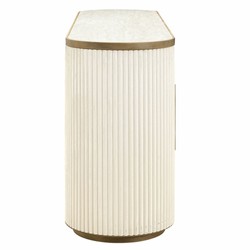Casa Padrino Luxury Sideboard with 4 Doors and Ceramic Top White / Brass 192 cm
