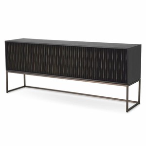 Luxus Sideboard mit 4 Türen Schwarzgrau Bronze