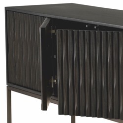 Casa Padrino Luxury Sideboard Black-Gray / Bronze 200 cm - Luxury Furniture