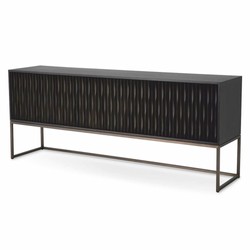 Casa Padrino Luxury Sideboard Black-Gray / Bronze 200 cm - Luxury Furniture