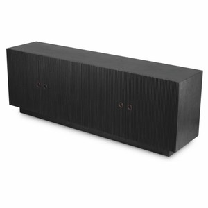 Casa Padrino Luxus Sideboard Schwarzgrau / Bronze 220 cm - Luxus Möbel