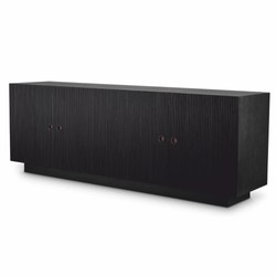 Casa Padrino credenza di lusso nero-grigio / bronzo 220 cm - Mobili di lusso
