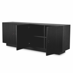 Casa Padrino credenza di lusso nero-grigio / bronzo 220 cm - Mobili di lusso