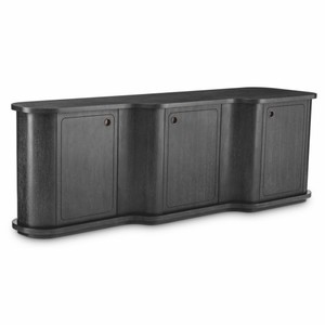 Casa Padrino Luxus Sideboard Schwarzgrau / Bronze 220 cm - Luxus Hotel Möbel