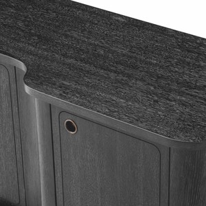Casa Padrino Luxus Sideboard Schwarzgrau / Bronze 220 cm - Luxus Hotel Möbel