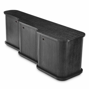 Casa Padrino Luxus Sideboard Schwarzgrau / Bronze 220 cm - Luxus Hotel Möbel