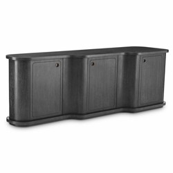 Casa Padrino Aparador de Lujo Negro-Gris / Bronce 220 cm - Muebles de Hoteles de Lujo