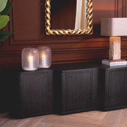 Casa Padrino Aparador de Lujo Negro-Gris / Bronce 220 cm - Muebles de Hoteles de Lujo
