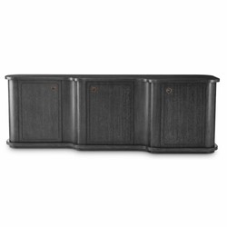 Casa Padrino Aparador de Lujo Negro-Gris / Bronce 220 cm - Muebles de Hoteles de Lujo