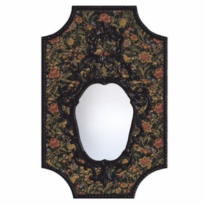 Casa Padrino Luxury Baroque Mirror Multicolored / Black H. 99 cm - Baroque Furniture - Made in Italy