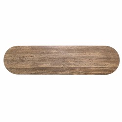 Casa Padrino buffet de luxe avec 2 portes et plateau en travertin marron foncé / marron 160 cm
