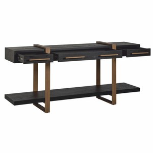 Casa Padrino Luxus Sideboard Schwarz / Antik Messing 180 cm - Luxus Möbel