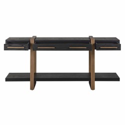 Casa Padrino Luxury Sideboard Black / Antique Brass 180 cm - Luxury Furniture