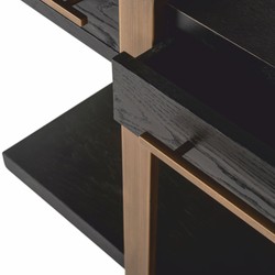 Casa Padrino Luxury Sideboard Black / Antique Brass 180 cm - Luxury Furniture