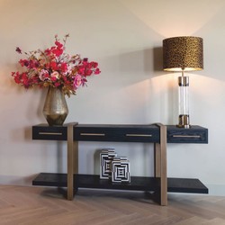 Casa Padrino Luxury Sideboard Black / Antique Brass 180 cm - Luxury Furniture