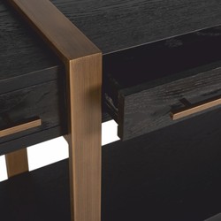 Casa Padrino Luxury Sideboard Black / Antique Brass 180 cm - Luxury Furniture