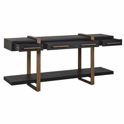 Casa Padrino Luxury Sideboard Black / Antique Brass 180 cm - Luxury Furniture