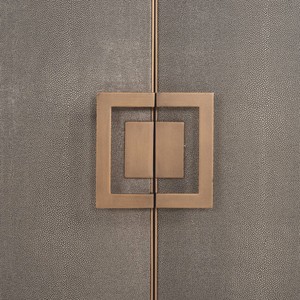 Casa Padrino Luxus Sideboard Schwarz / Grau / Messing 193 cm - Luxus Möbel