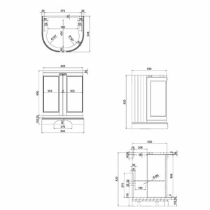 Casa Padrino Landhausstil Waschbeckenschrank Matt Weiß H. 93 cm - Badezimmer Möbel