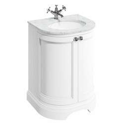 Casa Padrino armoire lavabo de style campagnard blanc mat H. 93 cm - Mobilier de salle de bain