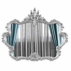 Casa Padrino espejo barroco de lujo plata 133 cm - Espejo de pared estilo barroco - Hecho en Italia