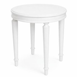 Casa Padrino table d'appoint baroque de luxe blanc H. 55 cm - Mobilier baroque