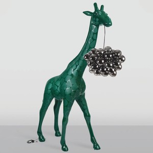 Casa Padrino Luxus Stehleuchte Giraffe Grün H. 230 cm - Tier Stehleuchten