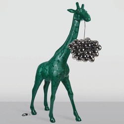 Casa Padrino Luxury Giraffe Floor Lamp Green H. 230 cm - Animal Floor Lamps