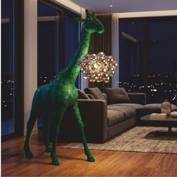 Casa Padrino Luxury Giraffe Floor Lamp Green H. 230 cm - Animal Floor Lamps