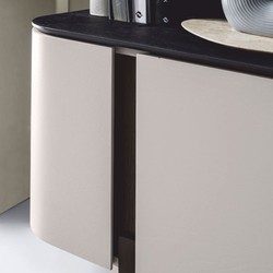Luxus Wohnzimmer TV Schrank Weiß Dunkelbraun