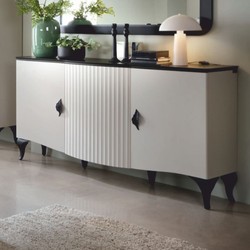 Luxus Art Deco Sideboard Weiß Schwarz Luxus Art Deco Sideboard Weiß Schwarz