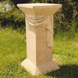 Casa Padrino Baroque Garden Decorative Column Beige H. 66 cm - Garden Accessories