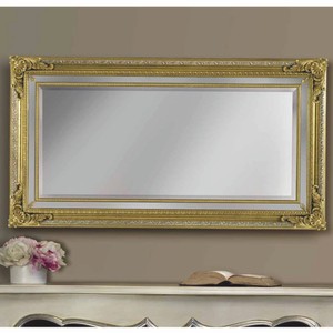 Casa Padrino Luxus Barock Spiegel Gold / Silber 196 cm - Barock Möbel - Made in Italy