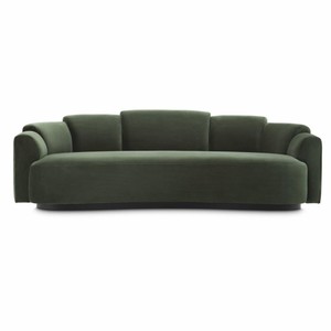 Casa Padrino Luxus Sofa Grün / Schwarz 232 cm - Hotel & Wohnzimmer Möbel