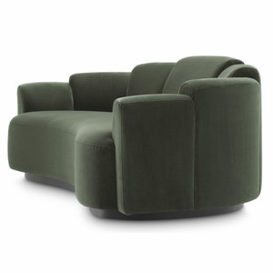 Casa Padrino Luxus Sofa Grün / Schwarz 232 cm - Hotel & Wohnzimmer Möbel
